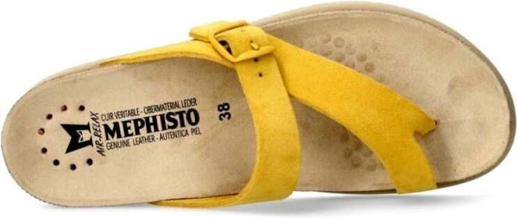 mephisto Flat Sandals Yellow Dames