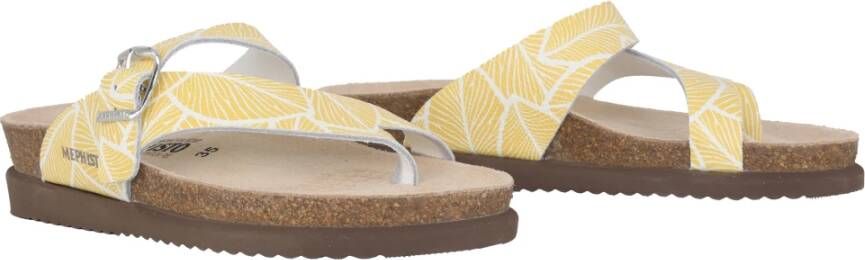 mephisto Gele dames slipper sandaal Yellow Dames