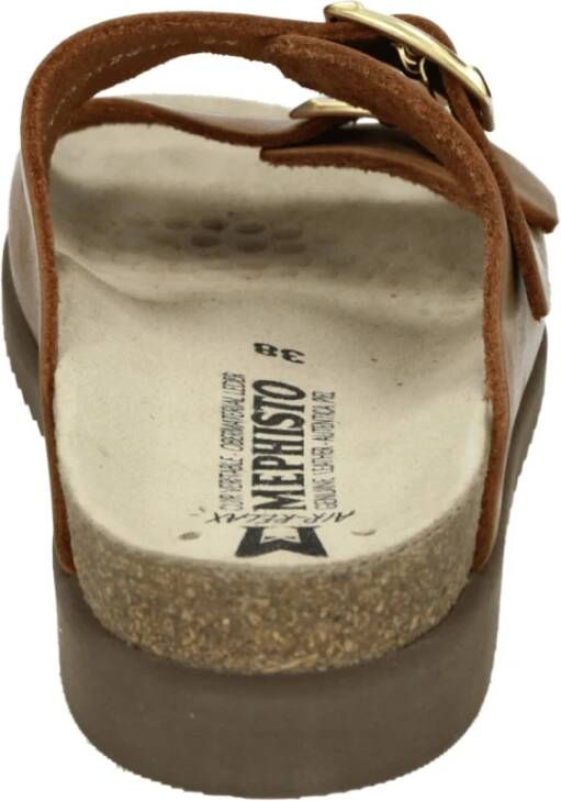 Mephisto Leren Sandaal Hester Scratch Cognac