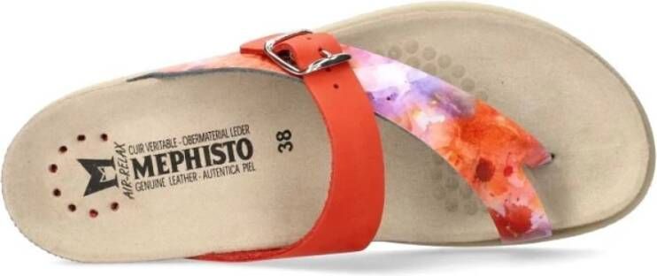 mephisto Multicolor Teenslipper met Kurkzool Multicolor Dames