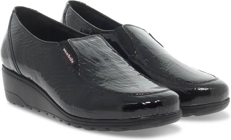 Mephisto Platte schoen voor vrouwen in print lak
