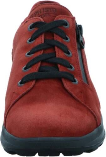 Mephisto Rode Vrijetijds Veterschoenen voor Dames
