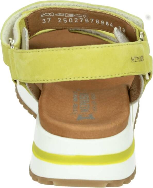 Mephisto Sportieve gele sandalen met suède bovenkant