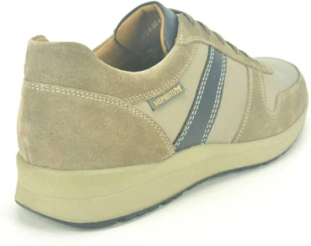mephisto Sportieve Taupe Combinatie Sneakers Beige Heren