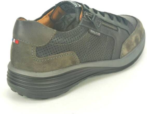 mephisto Sportieve Zwarte en Grijze Sneakers Black Heren