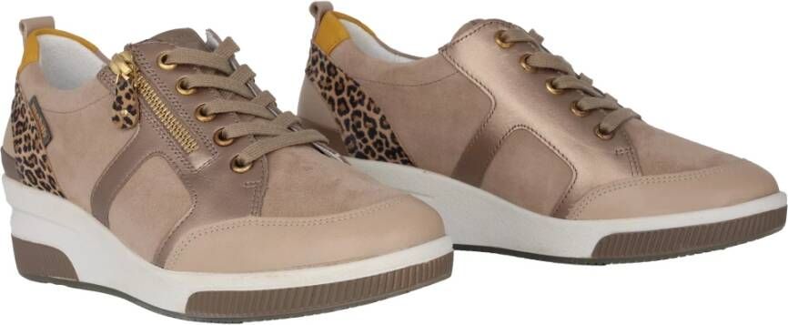 mephisto Wijde pasvorm beige sneaker voor dames Multicolor Dames