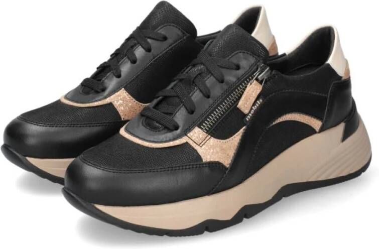 mephisto Wijde Pasvorm Ergonomische Sneaker Zwart Black Dames