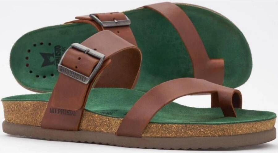 Mephisto Wijde pasvorm Slide Sandaal Bruin