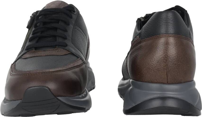 mephisto Wijde pasvorm sneaker in donkerbruin Multicolor Heren