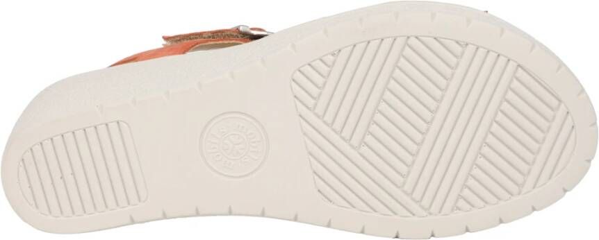 Mephisto Wijdvallende Oranje Sandalen