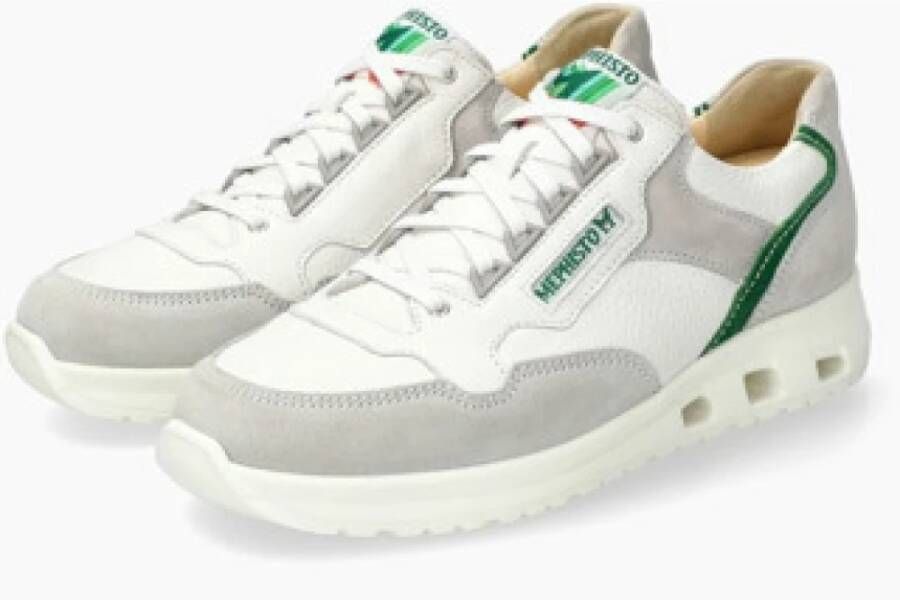 Mephisto Witte Heren Sneaker Comfortabel en veelzijdig