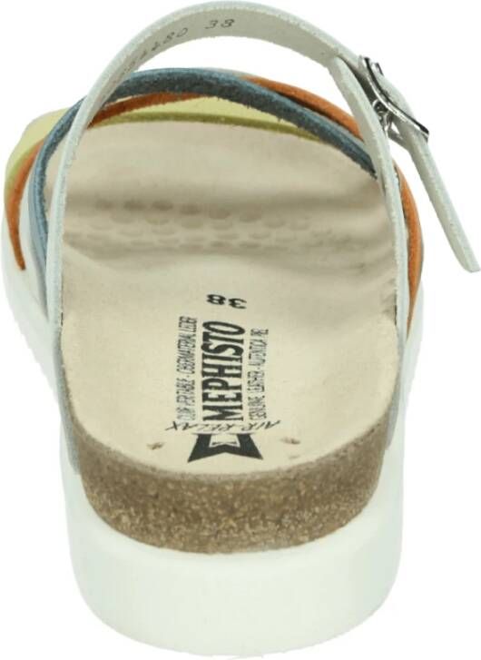 Mephisto Witte leren sandaal met 3 banden