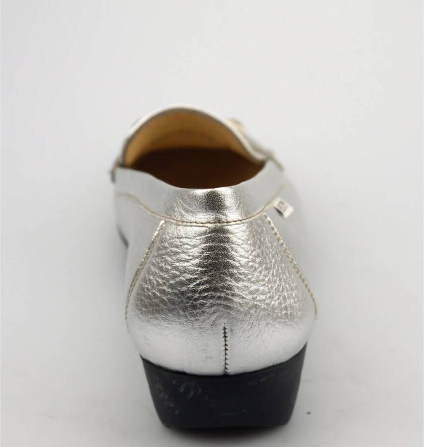 Mephisto Zilveren Leren Ballerina's
