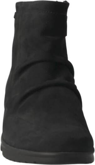 mephisto Zwarte enkellaars met ritssluiting Black Dames