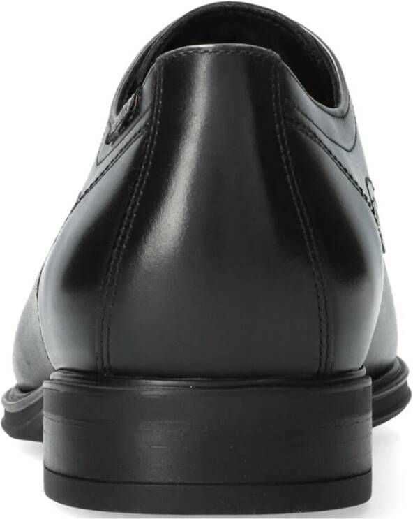 Mephisto Zwarte Leren Veterschoen voor Heren