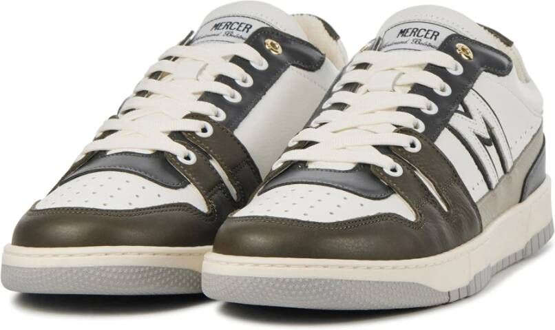 Mercer Amsterdam Witte Leren Sneakers Wit Heren