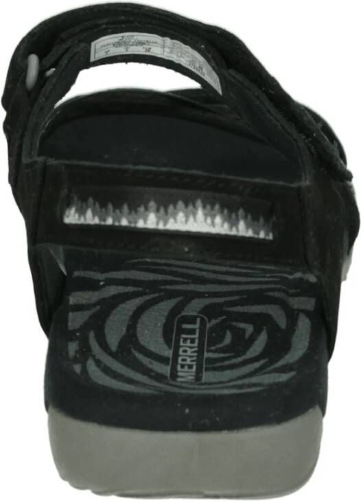 Merrell Sportieve Sandalen Zwart Leer Nubuck