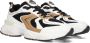 Mexx Bruin en Wit Lage Sneakers Multicolor Dames - Thumbnail 8