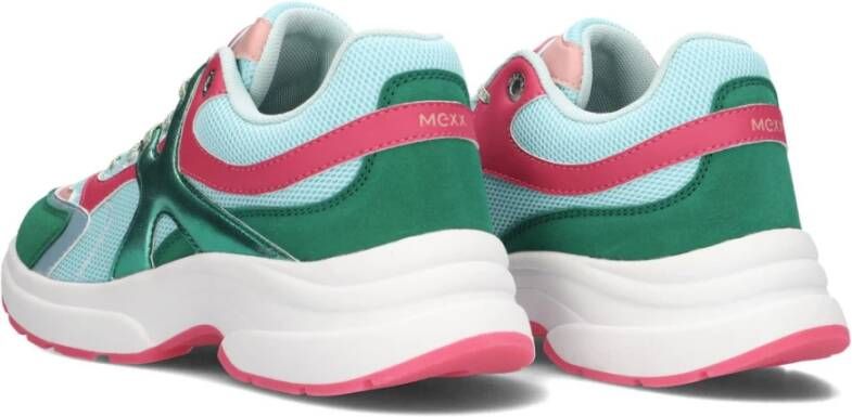 Mexx Lage sneakers Loyce groen leer Multicolor Dames