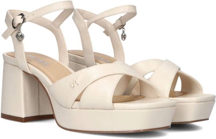 Witte leren sandalen best sale