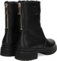 Mexx Zwarte leren enkellaarzen met gouden details Black Dames - Thumbnail 19