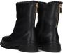 Mexx Zwarte leren enkellaarzen met gouden details Black Dames - Thumbnail 12