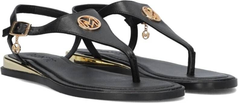 Mexx Zwarte Leren Sandalen Nyobi Stijl Black Dames