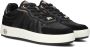 Mexx Zwarte leren sneakers met ponyhair detail Black Dames - Thumbnail 4