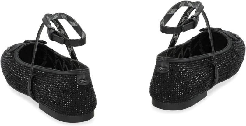 Michael Kors Rhinestone Ballerina`s met enkelbandje Black Dames