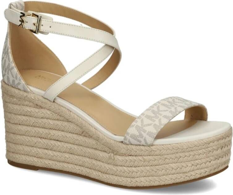Michael Kors Beige Wedge Espadrilles Beige Dames