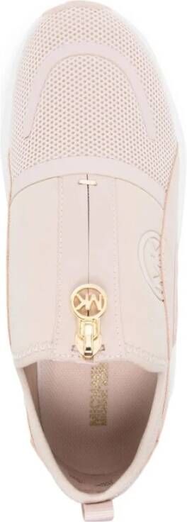 Michael Kors Beige Zip Trainer Sneakers