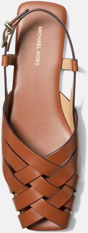 Michael Kors Bruin leren sandalen Irene stijl