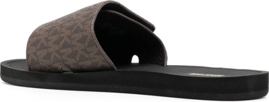 Michael Kors Bruine Charm Slide Pantoffels Brown Dames