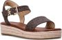 Michael Kors Richie Logo Platform Espadrille Sandal Brown Dames - Thumbnail 4