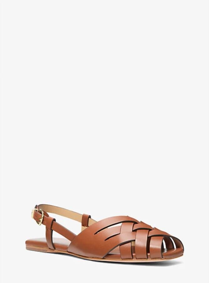Michael Kors Bruine Leren Sandalen Irene Stijl