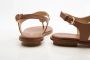 Michael Kors Bruine Thong Sandalen met Gouden Details Brown Dames - Thumbnail 4