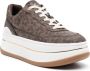 Michael Kors Hayes Empire Signature Logo Platform Sneaker Brown Dames - Thumbnail 3