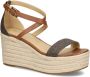 Michael Kors Serena Logo Geprintte Wedge Sandalen Brown Dames - Thumbnail 3