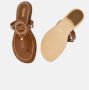 Michael Kors Aubrey Cutout Leather T-Strap Sandal Brown Dames - Thumbnail 4
