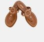 Michael Kors Aubrey Cutout Leather T-Strap Sandal Brown Dames - Thumbnail 5