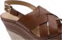Michael Kors Nora Wedge Sandalen Met Sleehak Dames Cognac - Thumbnail 3