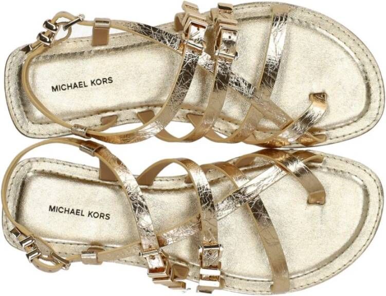 Michael Kors Crackle Finish Platte Sandaal