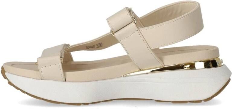 Michael Kors Beige Platte Sandalen voor Vrouwen Beige Dames