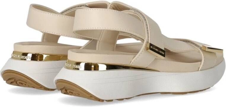Michael Kors Beige Platte Sandalen voor Vrouwen Beige Dames