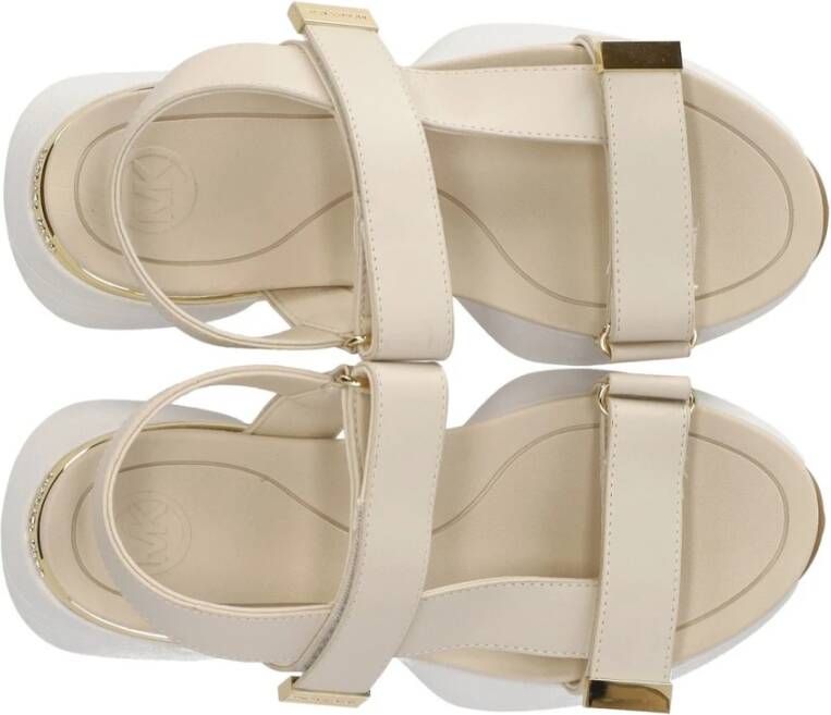 Michael Kors Beige Platte Sandalen voor Vrouwen Beige Dames