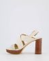 Michael Kors Dames Vera Platform Sandaal Wit Beige Dames - Thumbnail 9