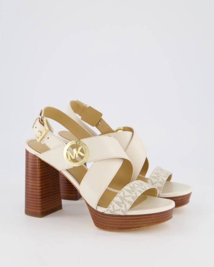 Michael Kors Dames Vera Platform Sandaal Wit Beige Dames