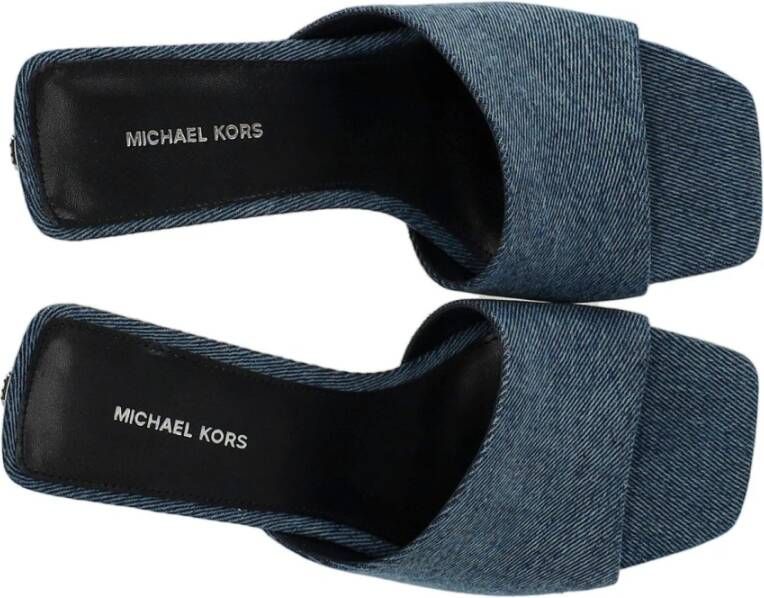 Michael Kors Denim Sleehak Muiltje met Open Neus