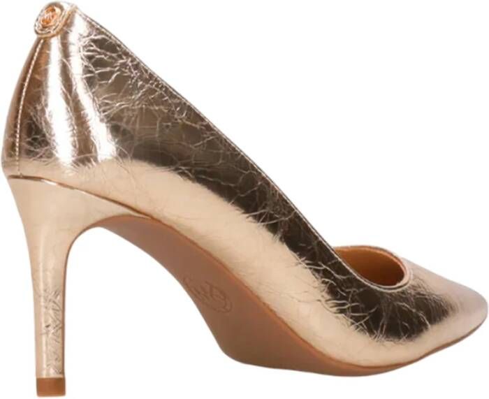 Michael Kors Elegante Metallic Lederen Pumps Yellow Dames