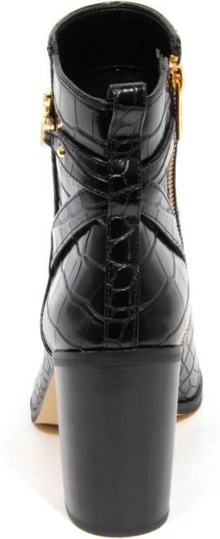Michael Kors Embossed Croc Heeled Boots